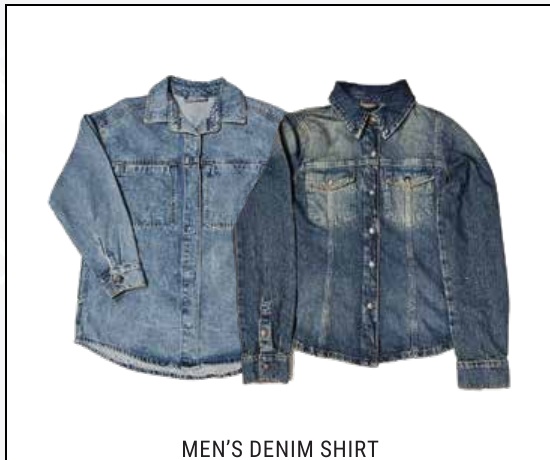 Men's Western Denim Long-Sleeve Shirt